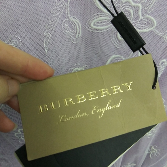 NWT Sz 6 Burberry White Lace and Lavender Dress - Picture 5 of 16